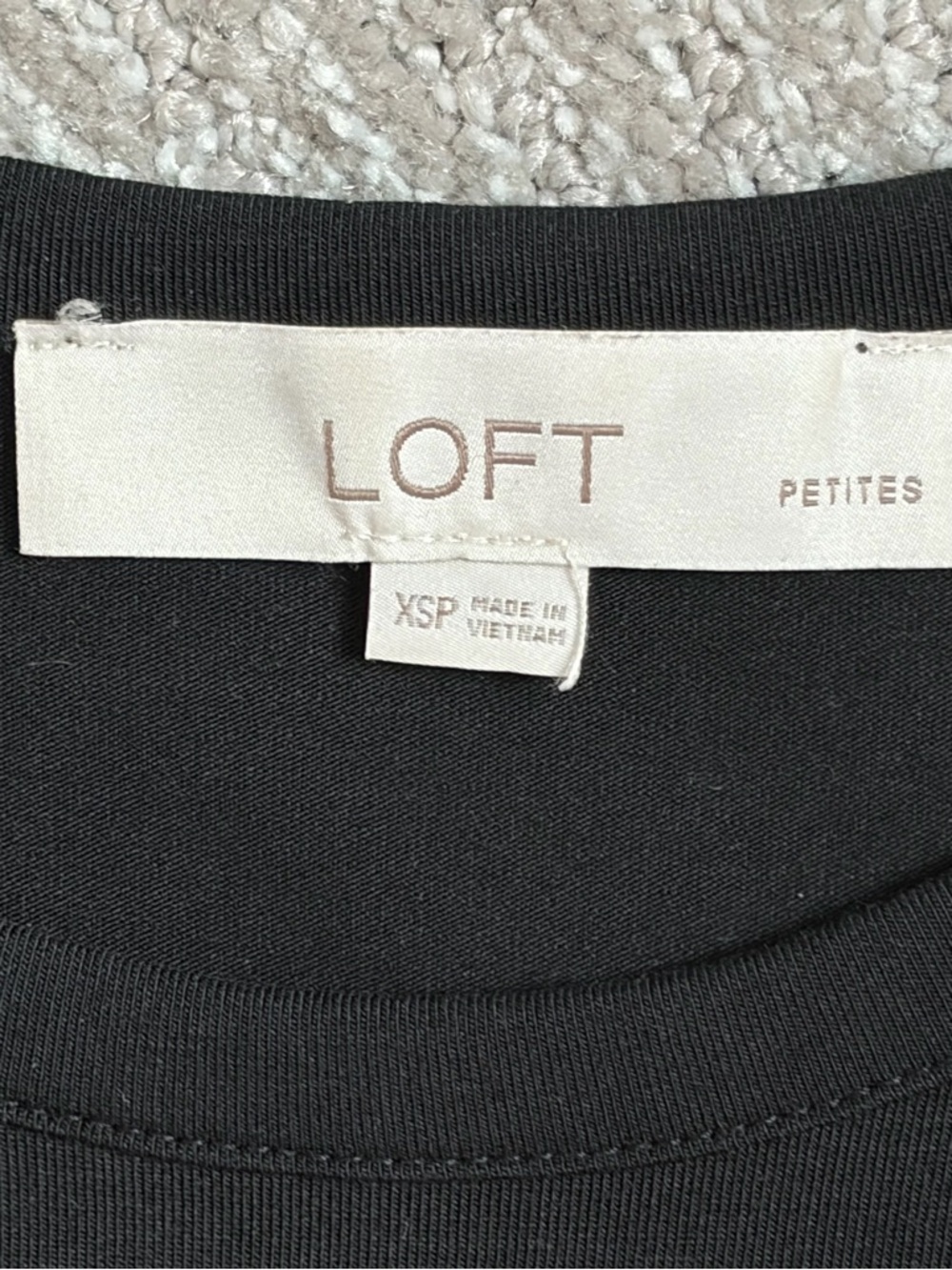 LOFT Black Tulip Sleeve A-line Dress Sz Petite XS - Picture 7 of 9
